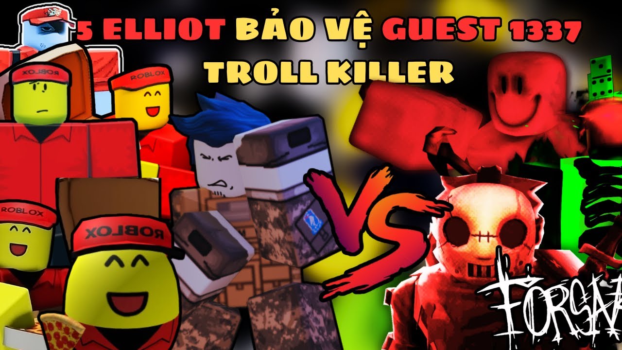 KILLER KHÔNG THỂ CHẠM VÀO GUEST 1337 KHI CÓ 5 ELLIOT BẢO VỆ TRONG FORSAKEN!!!!