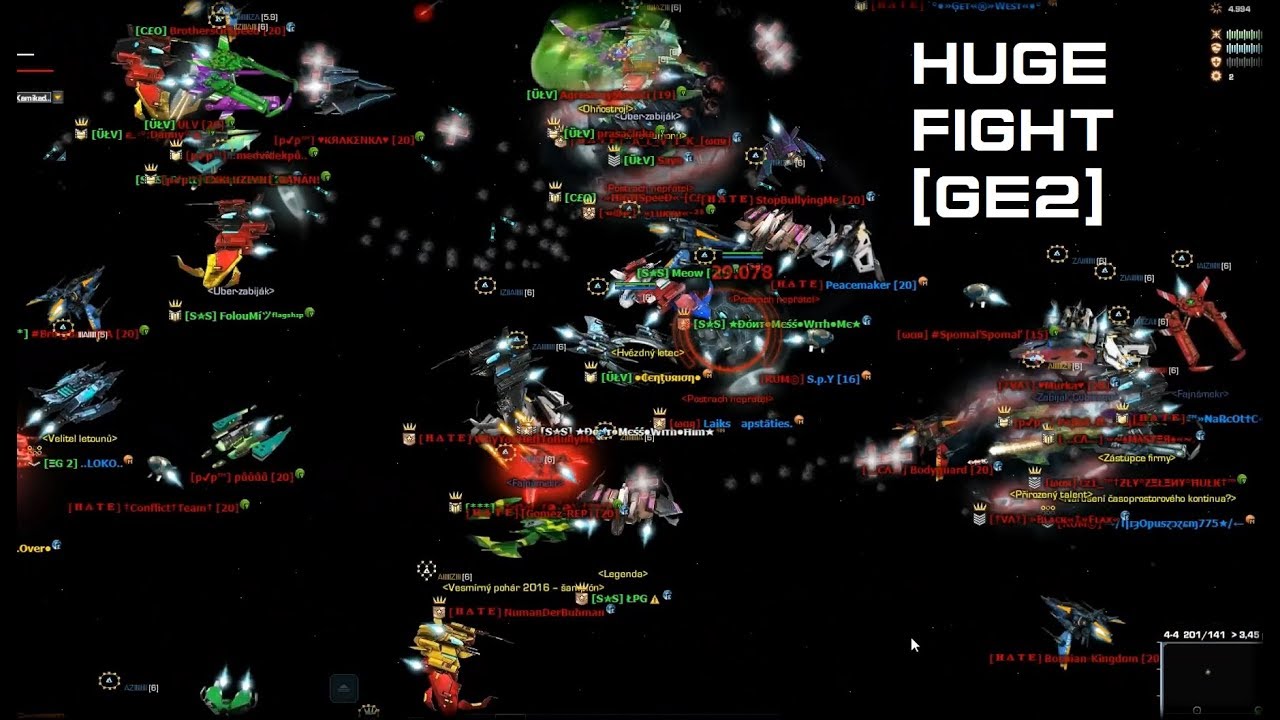 DarkOrbit - Huge fight GE2 - [4,20fps]