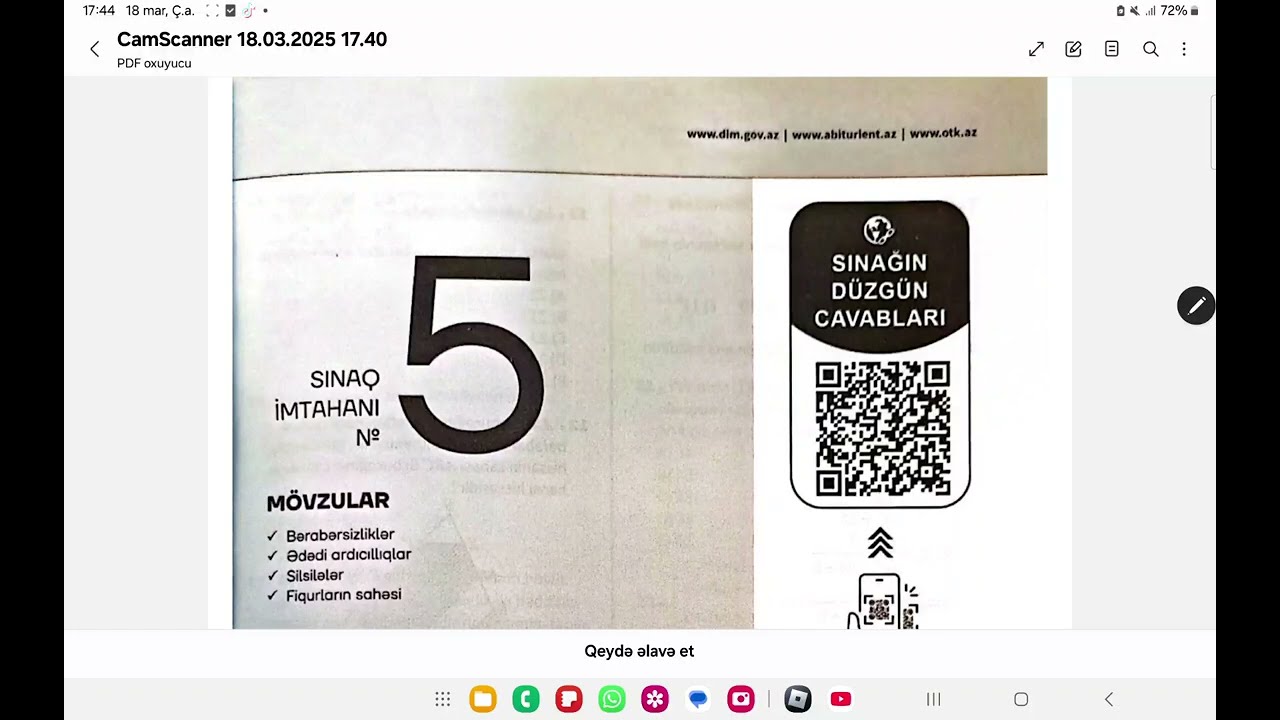 2 CI QRUP UZRE DIM 20 variant sinaq kitabi .sinaq 5.#2ciqrup