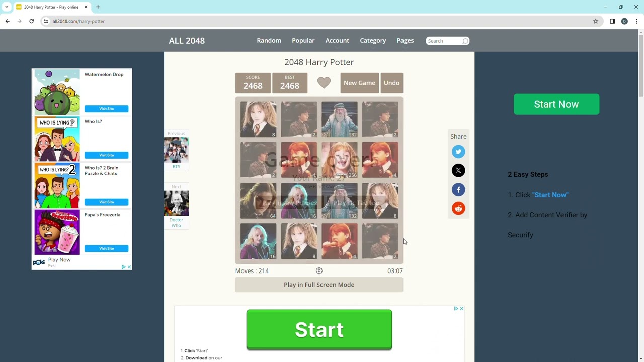 2048    Harry Potter Edition