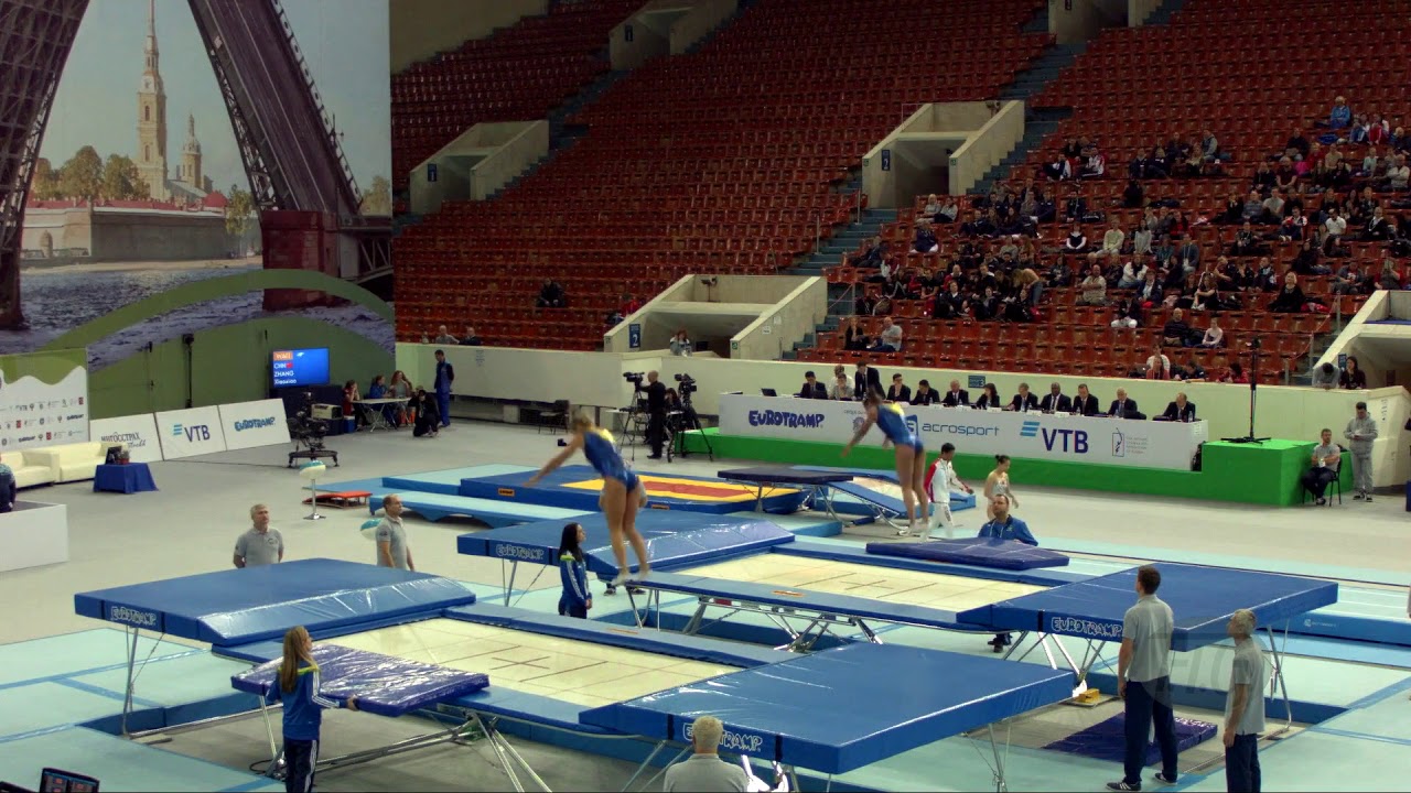 Brazil 1 (BRA) W - 2018 Trampoline Worlds, St. Petersburg (RUS) - Qualification Synchro R1