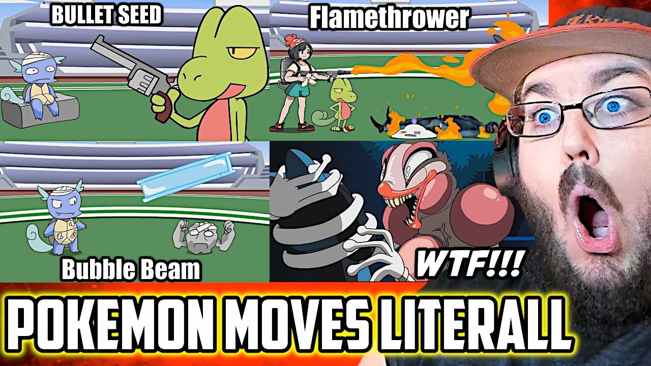 Pokemon moves, literally. The full compiled series (Remastered) REACTION!!!