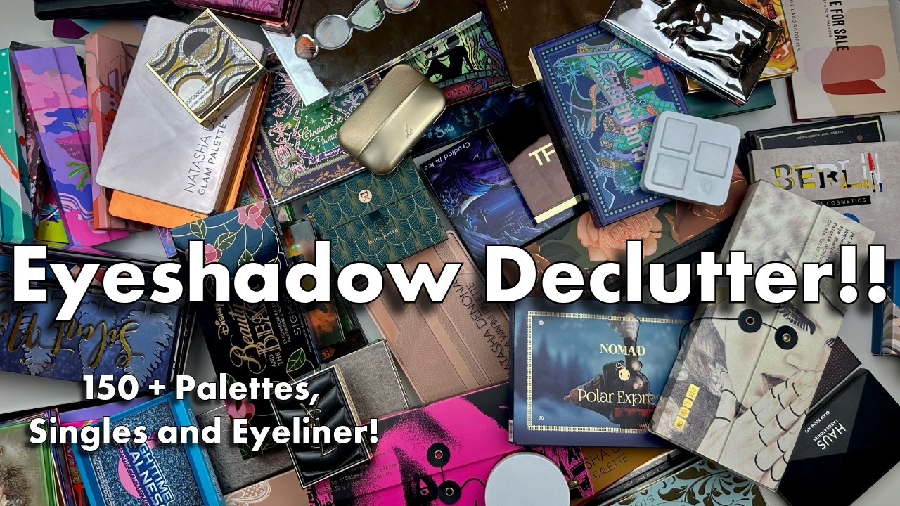 Decluttering My Complete Eyeshadow Collection 2024 | Chill Luxury & Indie Palettes