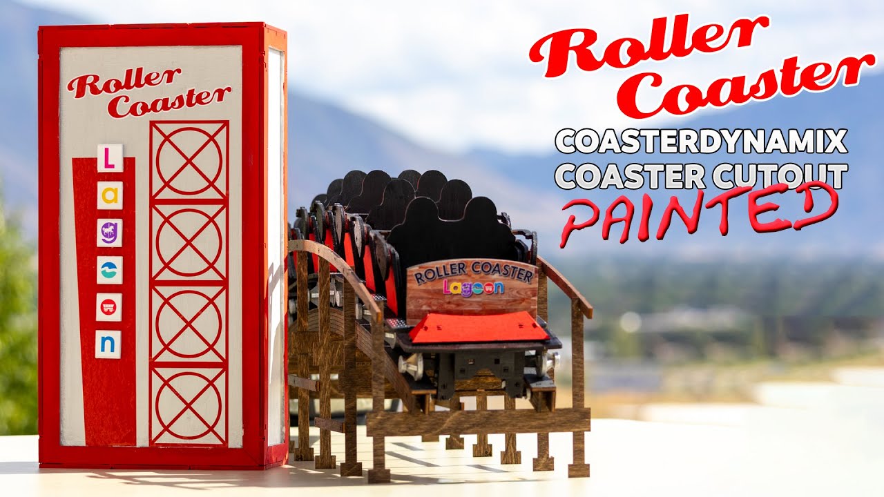 Assembling and Painting the GCI Millennium Flyer Coaster Cutout as Roller Coaster from Lagoon