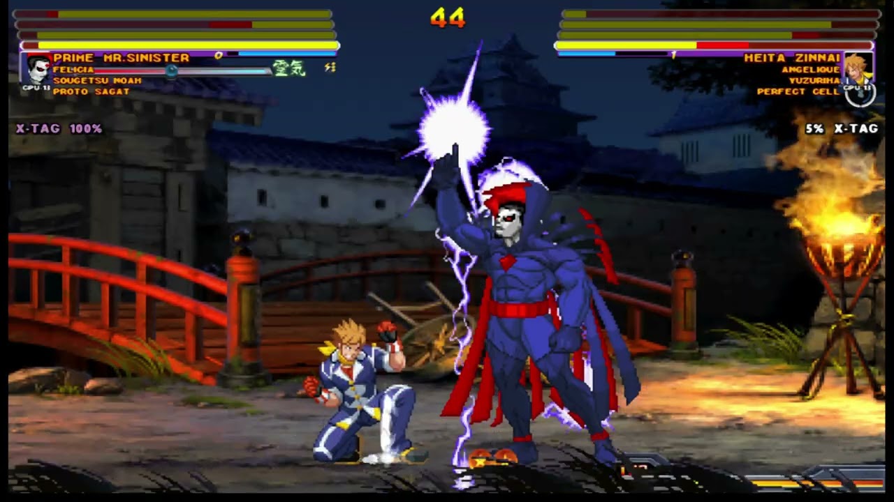 [4K] MUGEN: ETB – Sougetsu, Proto Sagat, Mr Sinister, Felicia vs Yuzuriha, P. Cell, Heita, Angelique