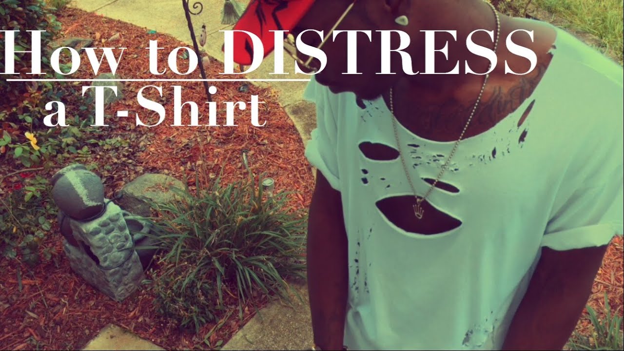 Chris Brown - Liquor/Zero inspired| How To Distress T-Shirt | &bull;Teamus Wright