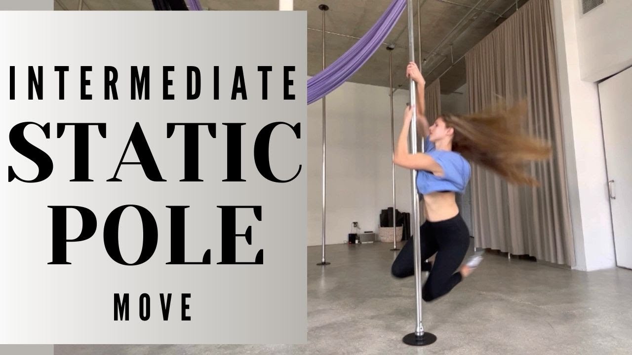INTERMEDIATE STATIC SPIN POLE DANCE MOVE || Static Pole Dance Trick Tutorial