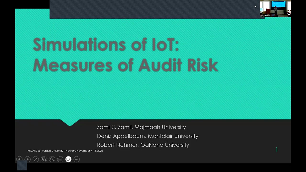 Simulations of IoT-Based Measures of Audit Risk | Robert Nehmer | WCARS