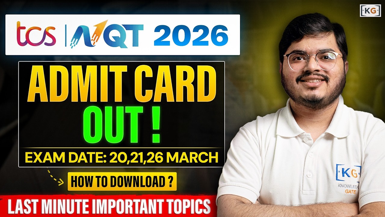 🚨 TCS NQT 2026 Admit Card Out | How to Download + Important Topics for Exam