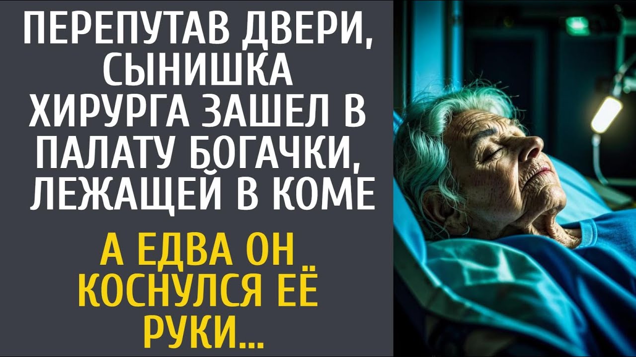 Перепутав двери, сынишка хирурга зашел в палату богачки, лежащей в коме… А едва коснувшись её руки…
