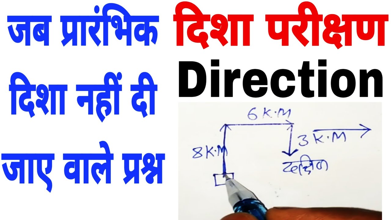 Direction test reasoning trick in Hindi दिशा परीक्षण for railway rrb ntpc police and bank