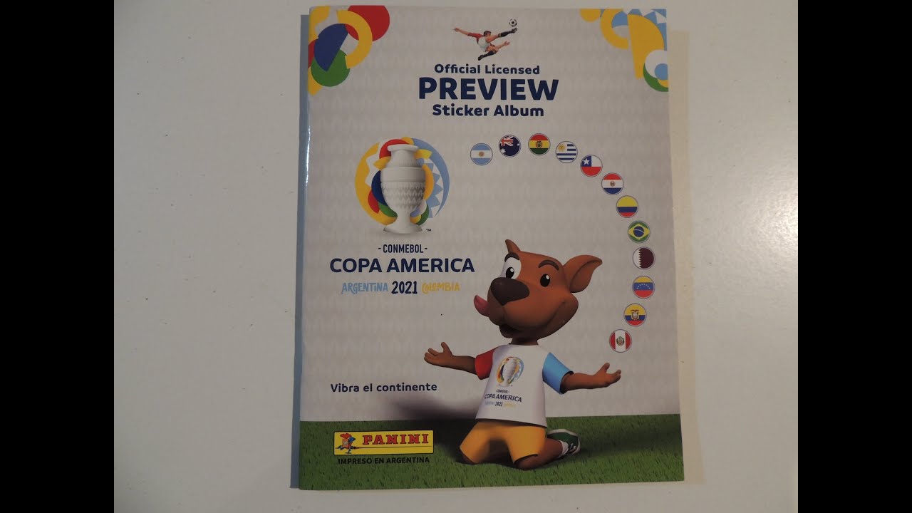 Album Copa America 2021 Preview Panini completo pegado