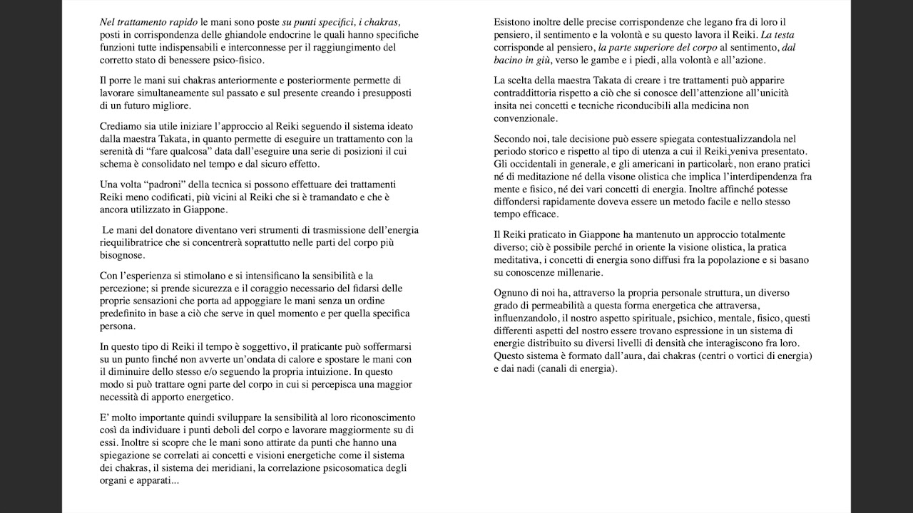 Corso Reiki Usui Primo Livello - Parte 5 | Le Tecniche del Reiki