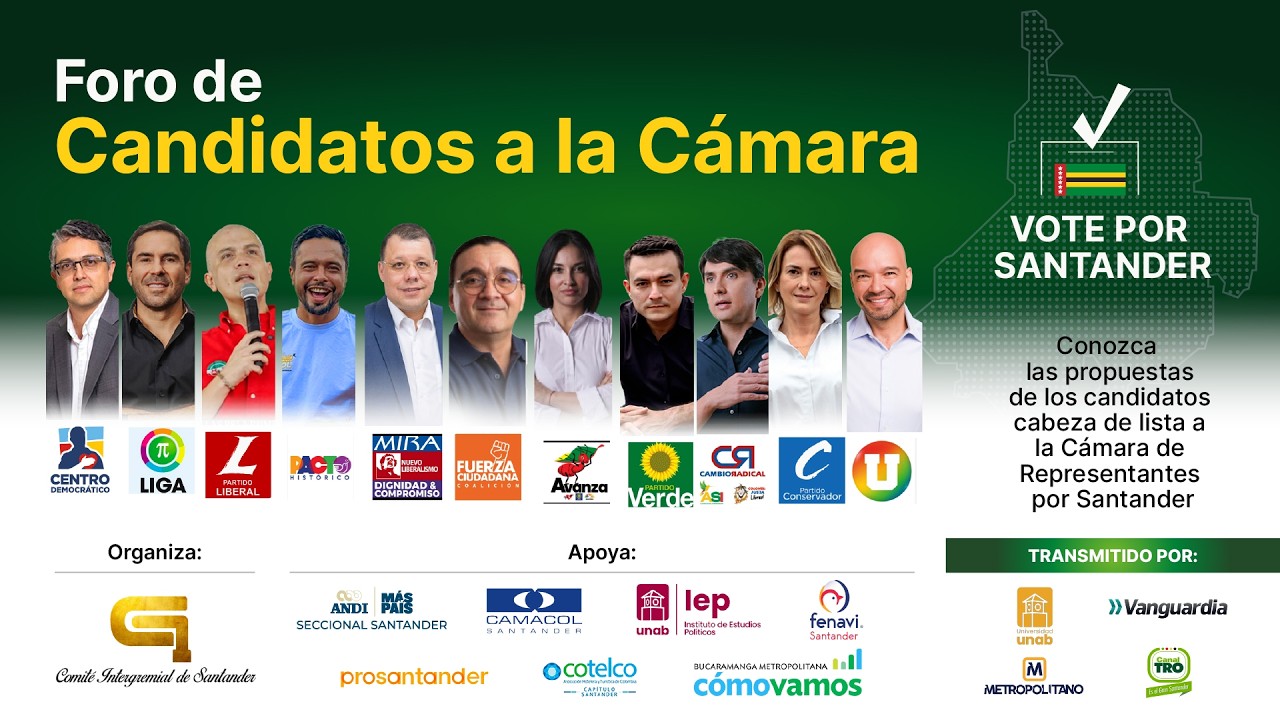 Foro de candidatos a la cámara: vote por santander.
