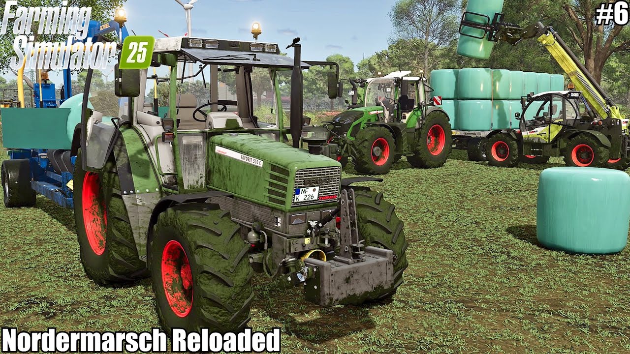 WRAPPING GRASS, LOADING BALES AND FEEDING ANIMALS | Nordermarsch Reloaded | 6