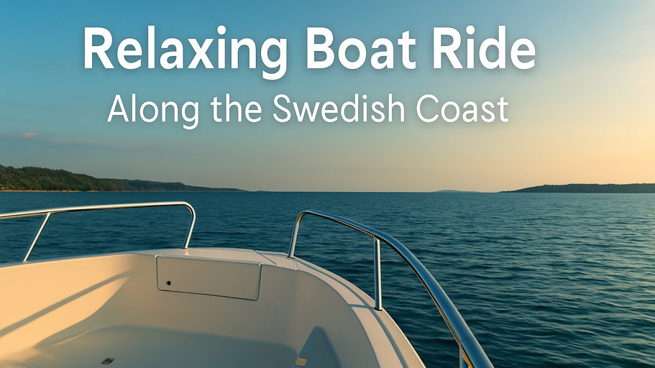 Relaxing Boat Ride Along the Swedish Coast 🌊 | Peaceful Ocean Scenery & Calm Music [4K]