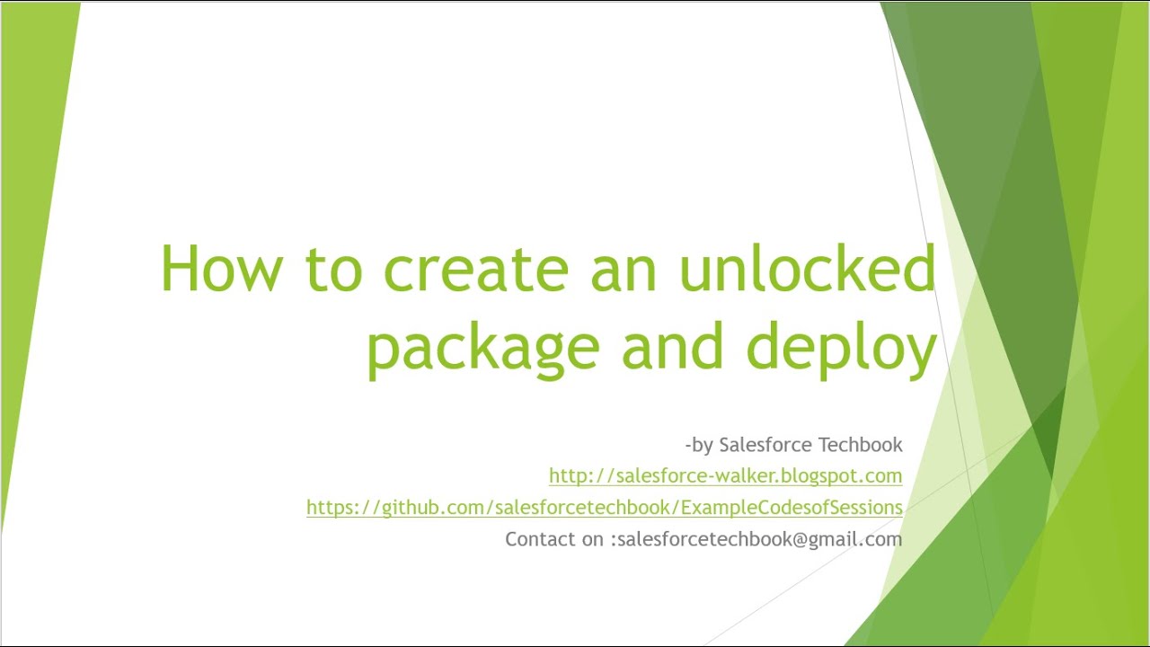 Unlocked Packages