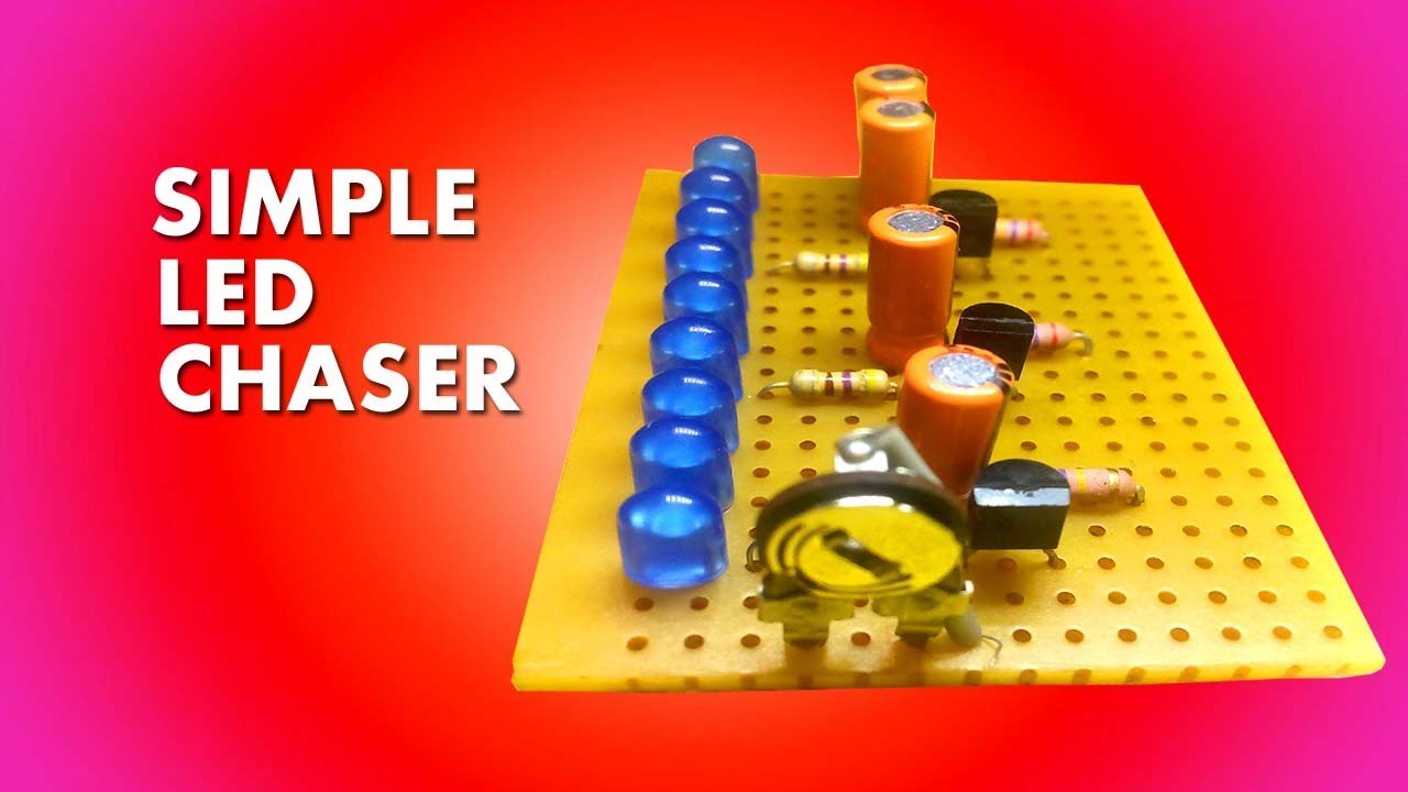 Simple led chaser circuit using transistor