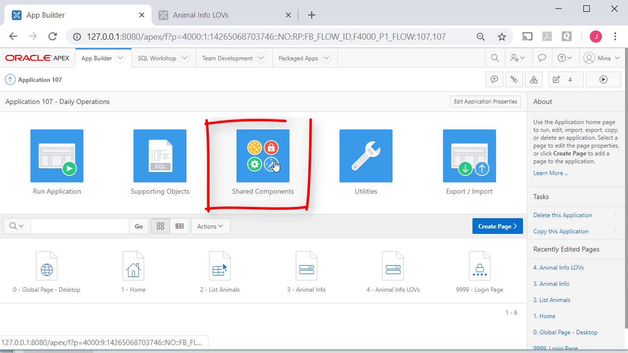 APEX08 of 30: Create static and dynamic LOVs in Shared Components.  Use them in a form.