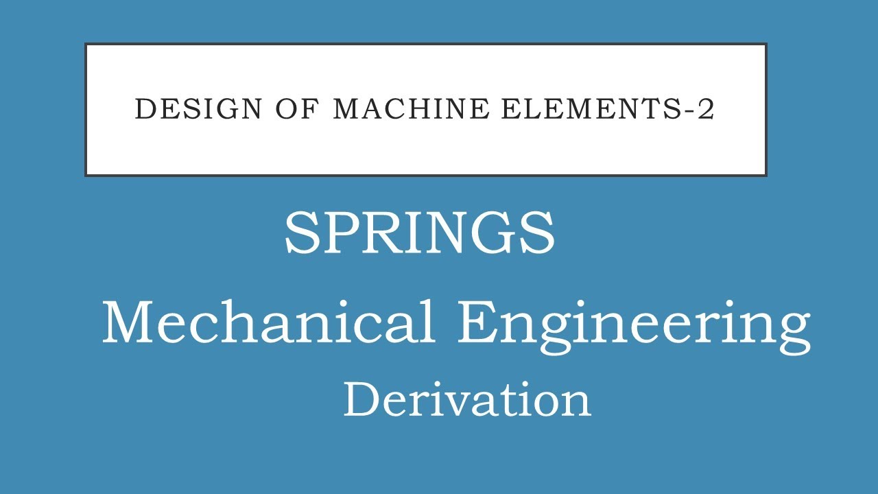Stresses in Helical ( Compression) Spring. Derivation 1, Module 1, DME2, Mechanical Engineering