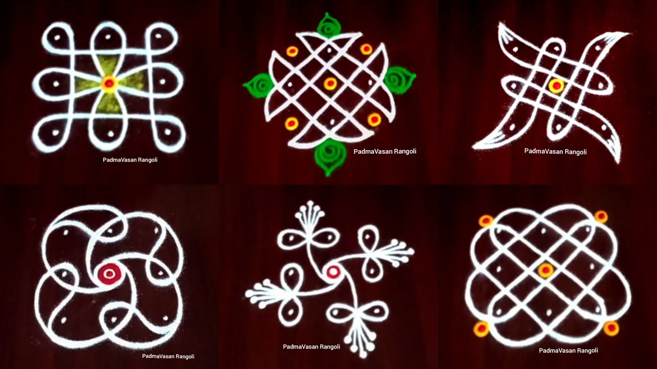 283. 6 SmallKolangal// 3 Dot Easy Simple and Beautiful Begginers KambiKolangal //AppartmentRangoli