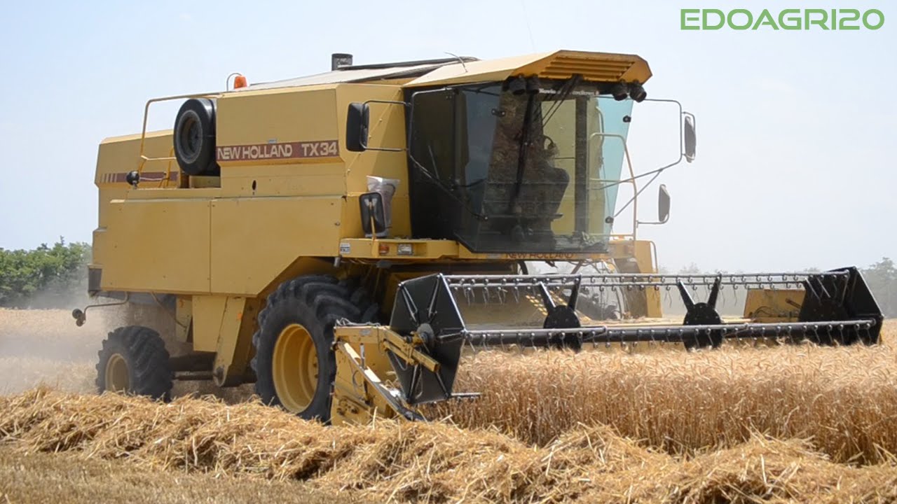 New Holland TX 34 + New Holland T7040 || Trebbiatura Frumento || By Edoagri20