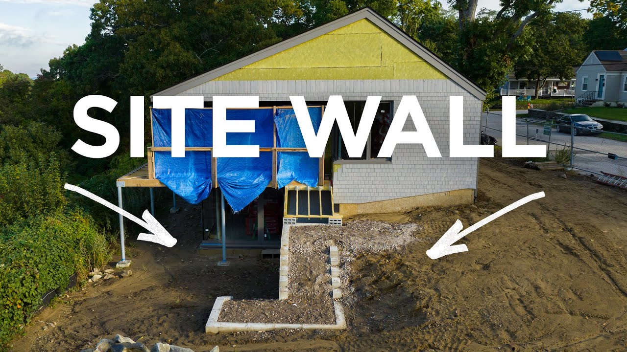 Connecting the elevated front yard to the lower back yard