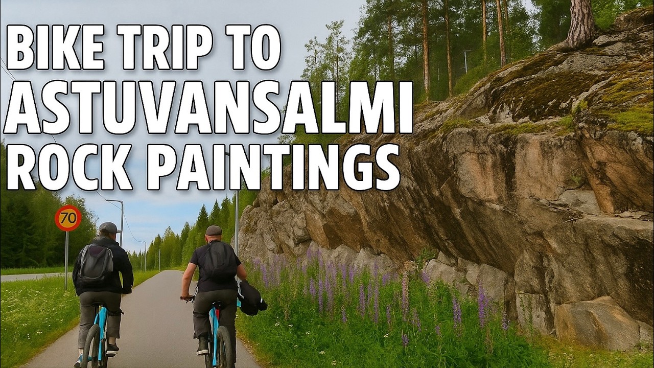 Bike Trip To Astuvansalmi Rock Paintings. 82km by bicycles & hiking. 4K. 1st Part