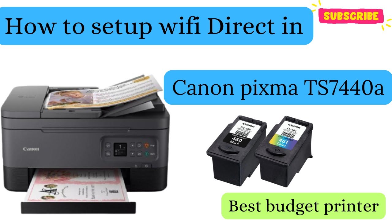 How to setup WiFi direct in Canon pixma TS7440a step by step