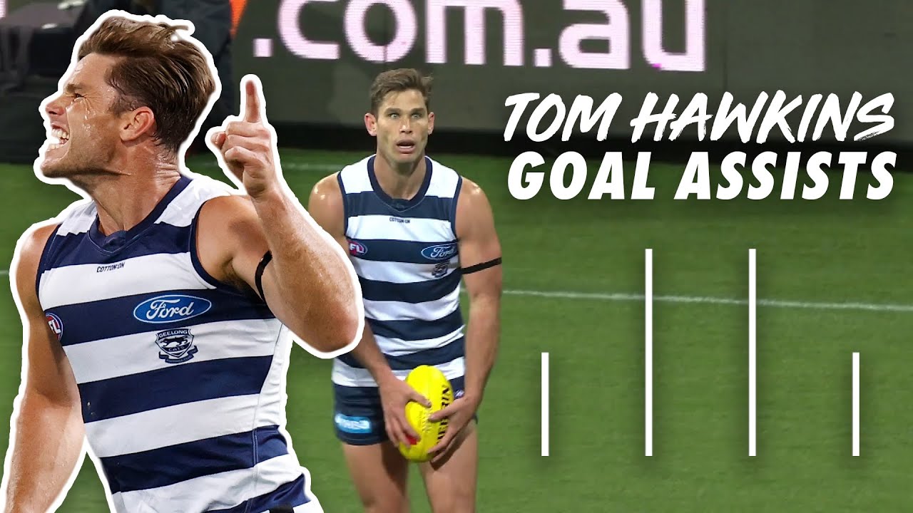 Every Tom Hawkins 2020 Goal Assist | Home & Away League Leader