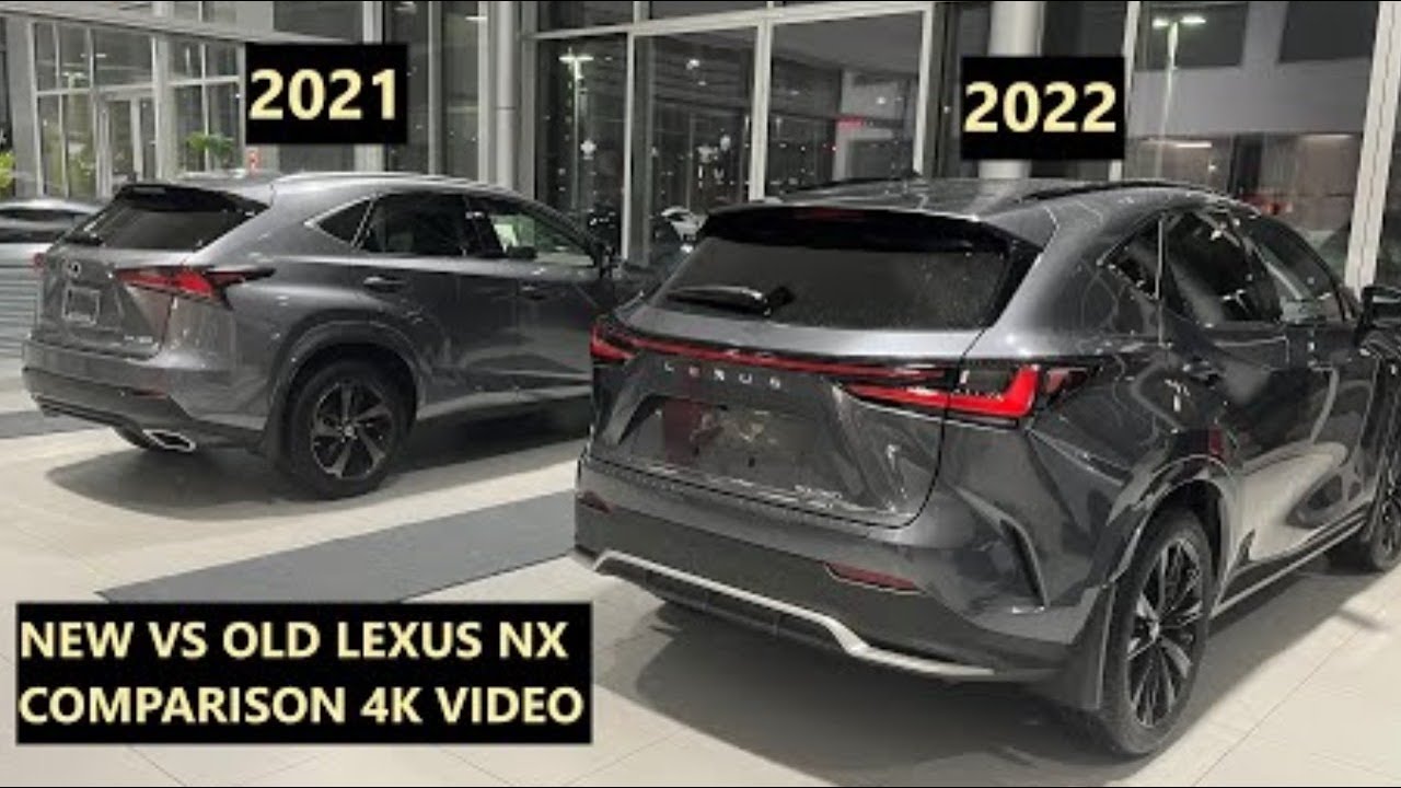 Краткое сравнение Lexus NX 2021 и 2022 годов в формате 4K: размеры и интерьер
