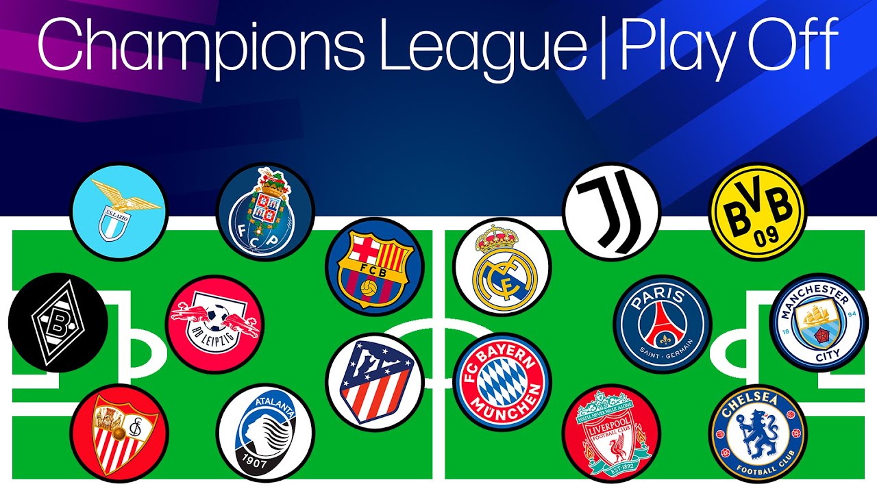 Football Clubs Marble Race | UEFA Champions League 2020-2021 Play Off