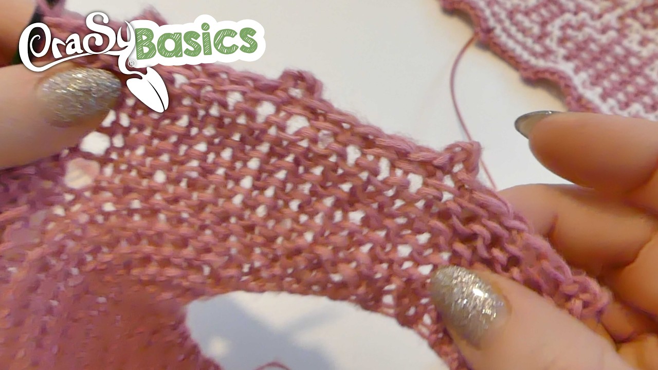 Diese Strickkante musst du kennen - elastisch Abketten mit Häkelnadel und Picot