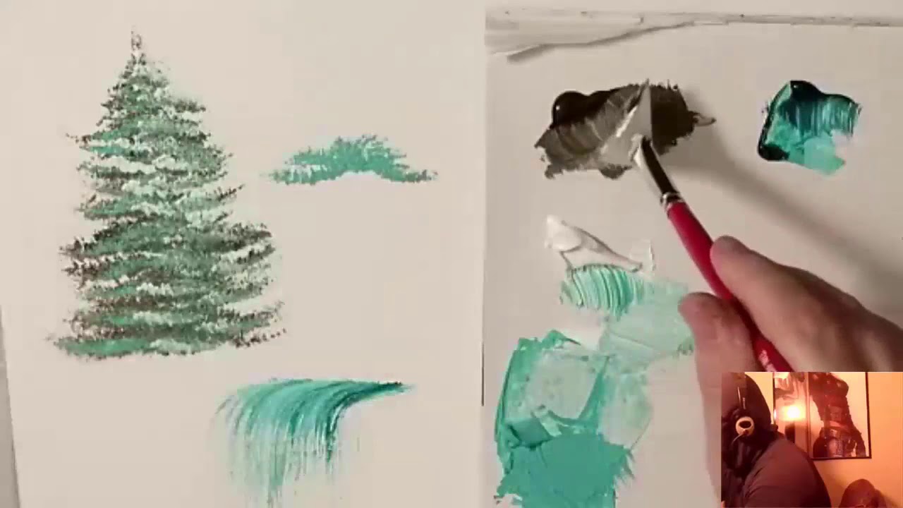 Best Fan Brushes for Acrylic painitng like Bob Ross   Trees, waterfalls, bushes