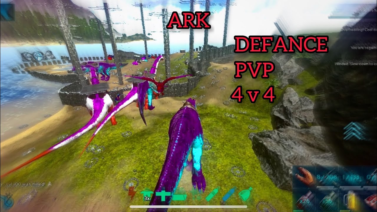 ARK MOBİLE New OP PvP Defance 4v4  Part 2