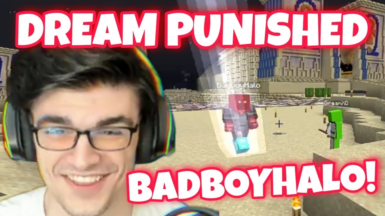 DreamXD PUNISHED BadBoyHalo For BUILDING L'sandburg On Foolish's LAND! (Dream SMP)
