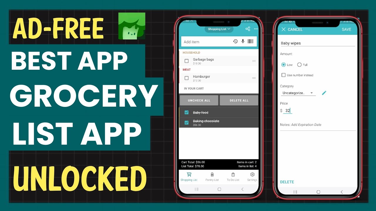 Best Free Grocery List App for Android