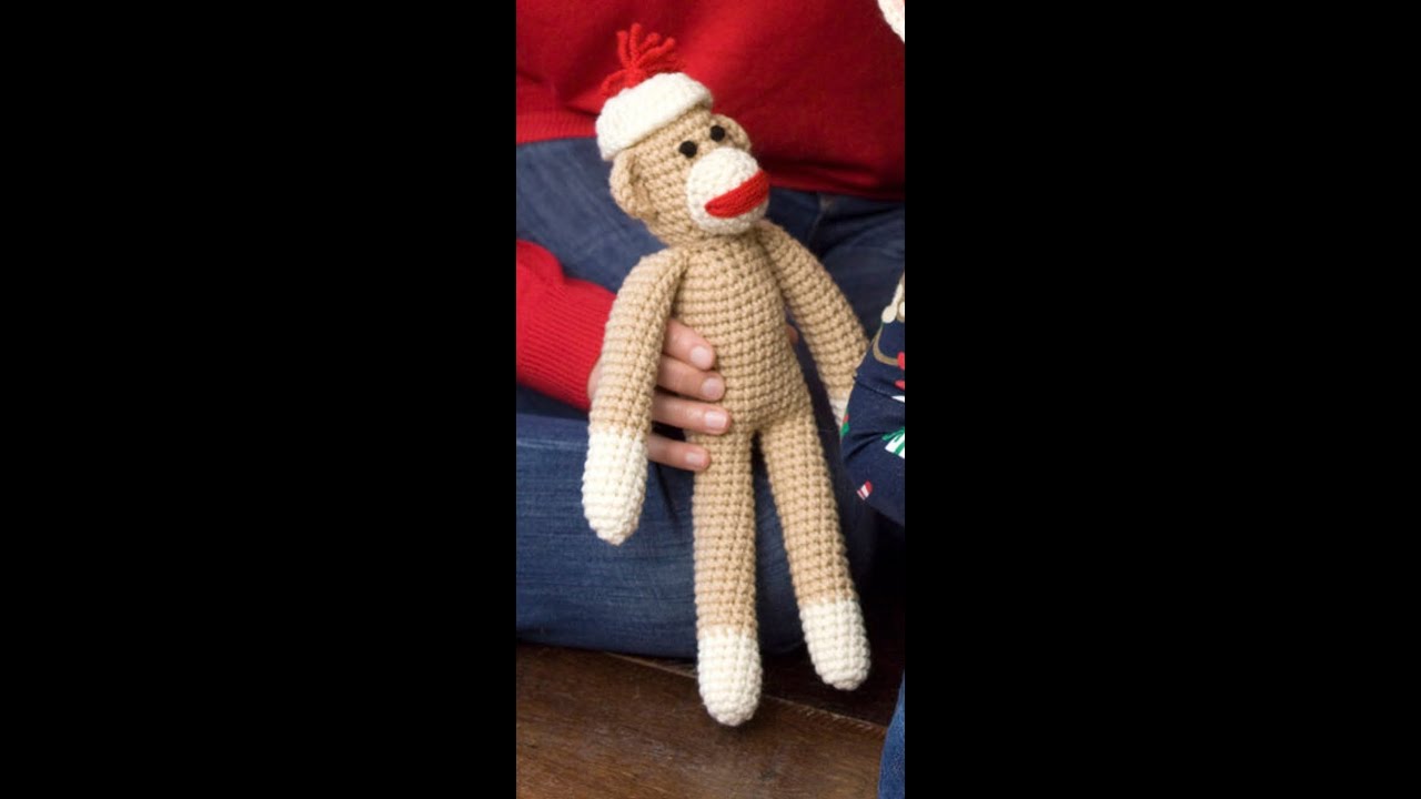 How to Crochet a Sock Monkey Pt 1 (RIGHT Handed)