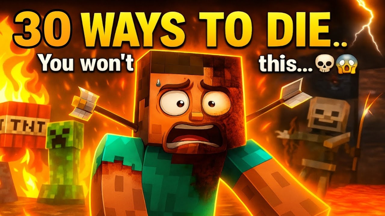 30 WAYS TO DIE in MINECRAFT 😱🔥