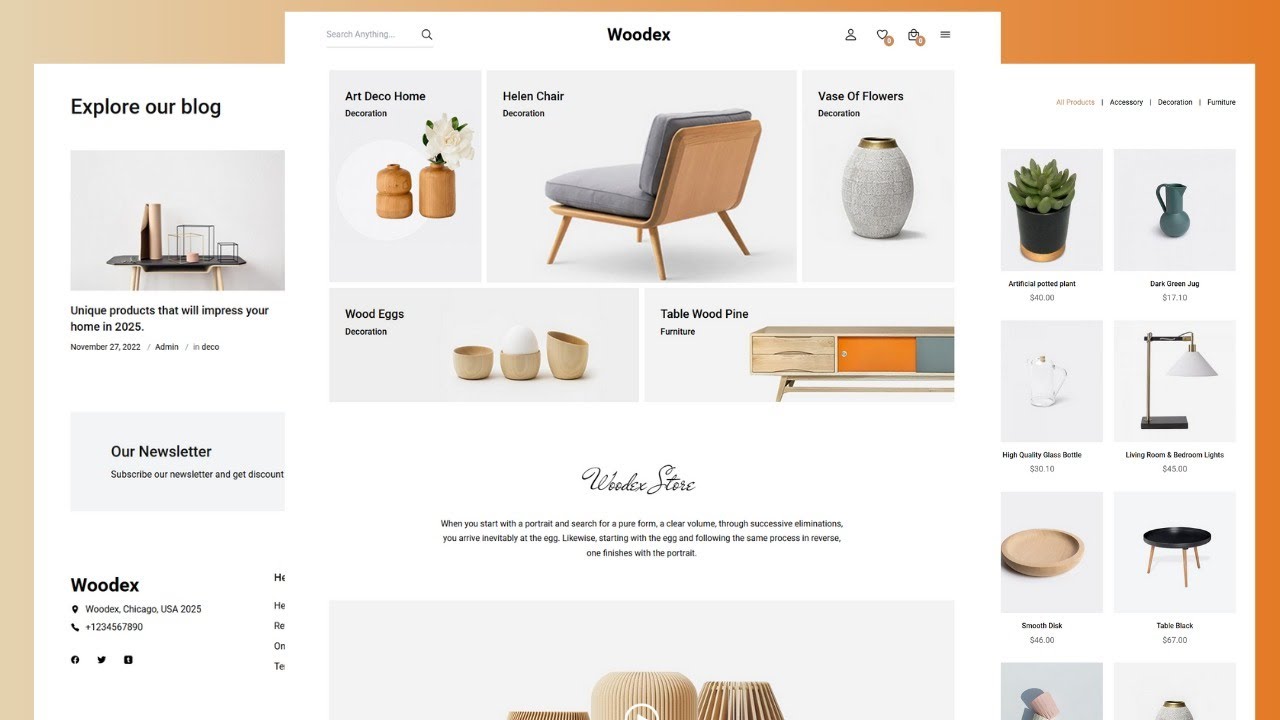 Build & deploy Furniture eCommerce Website Using HTML CSS JavaScript