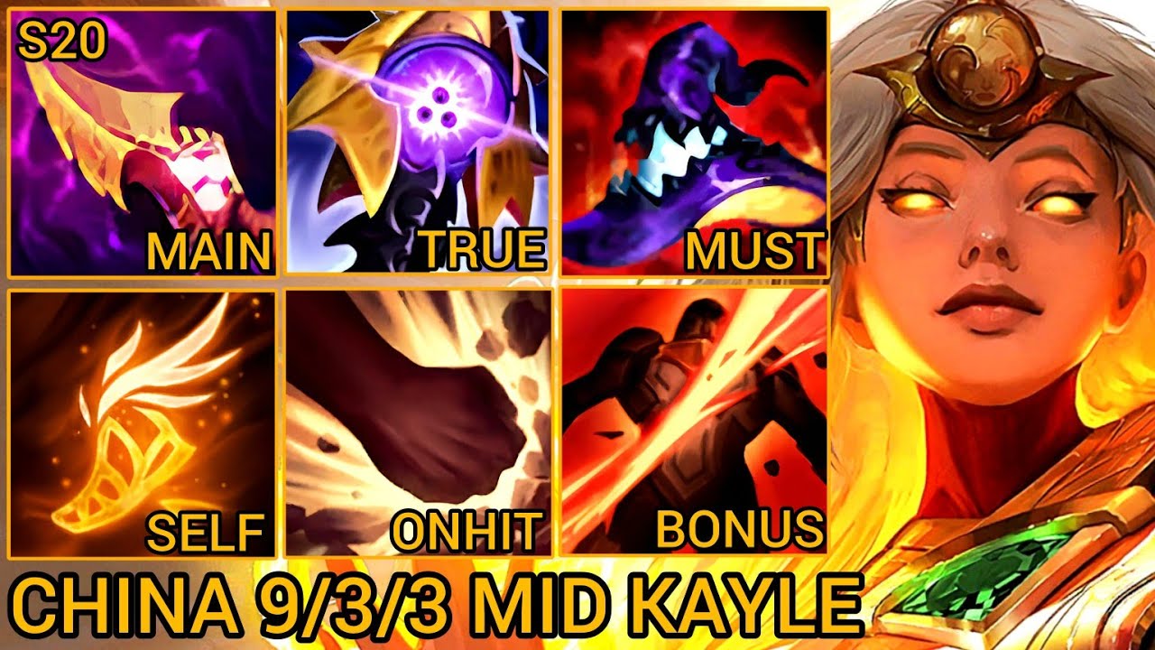 Country Top 5 Kayle Mid Lane 9/3/3 - China Wild Rift New Meta Build & Runes By Tiarty