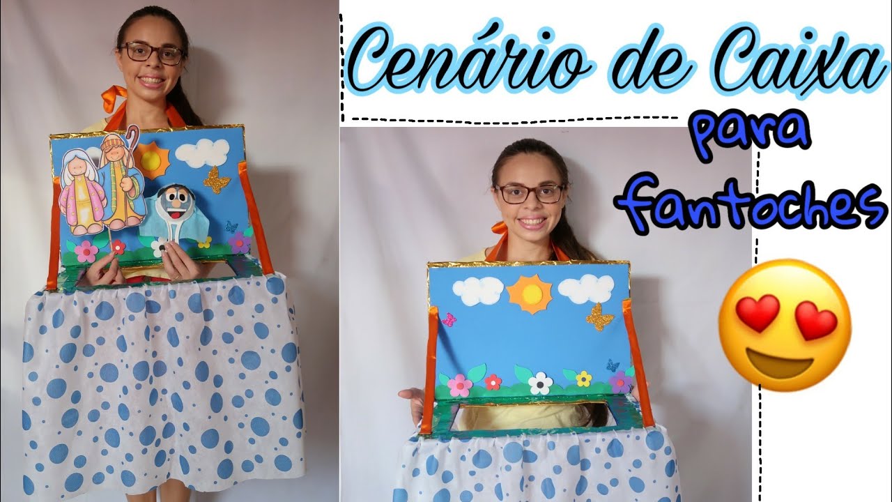 CENÁRIO PARA FANTOCHE DE PAPELÃO | Tia Gabi