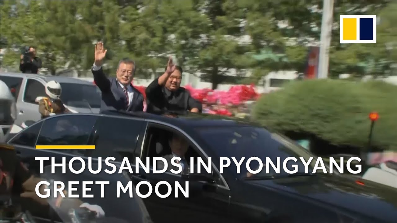 Thousands in Pyongyang, North Korea greet Moon Jae-in