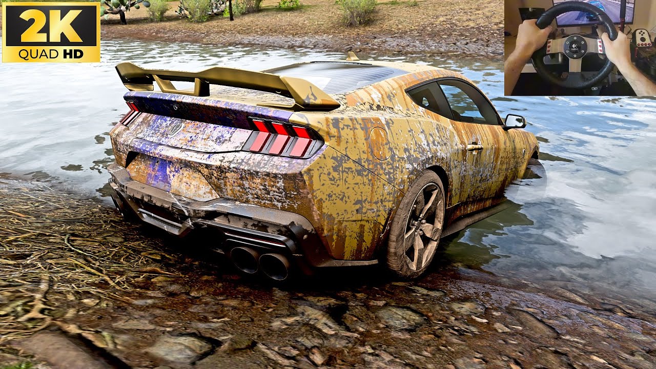 Rebuilding Ford Mustang Dark Horse 2024 - Forza Horizon 5 Steering Wheel Gameplay
