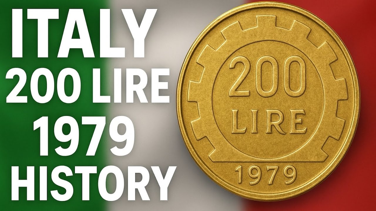 1979 Italian 200 Lire – The Golden Symbol of Italy’s Industrial Power!” 🇮🇹 #Coin #oldcoins 