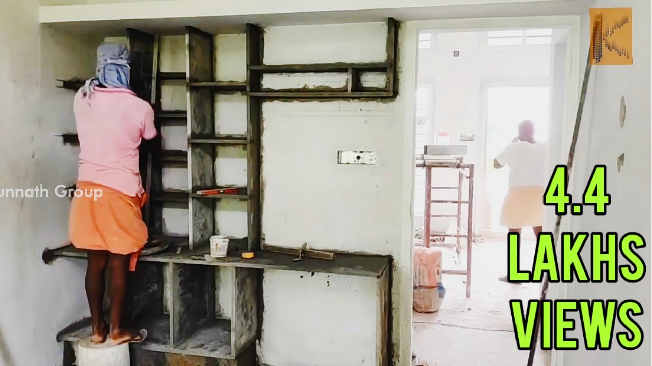 Techniques Building Bedroom Wardrobe with Study Table using Ferro Slabs😲Ferro Slab Caboard Making