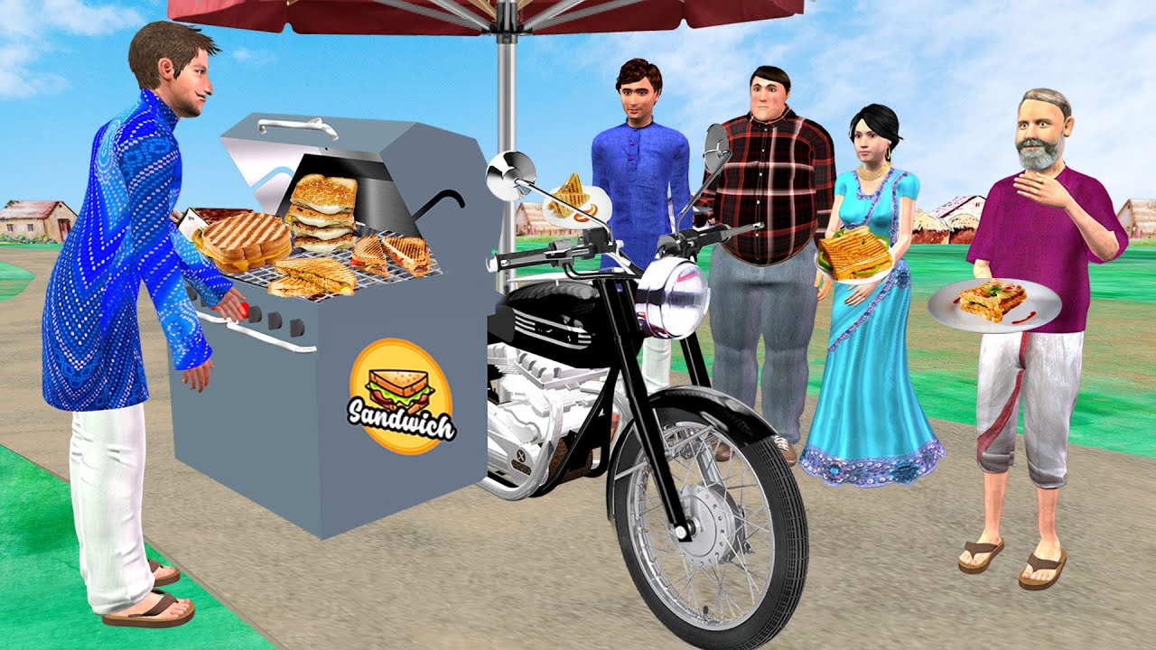 मोटरसाइकिल सैंडविच वाला Motorbike Sandwich Street Food Comedy Video