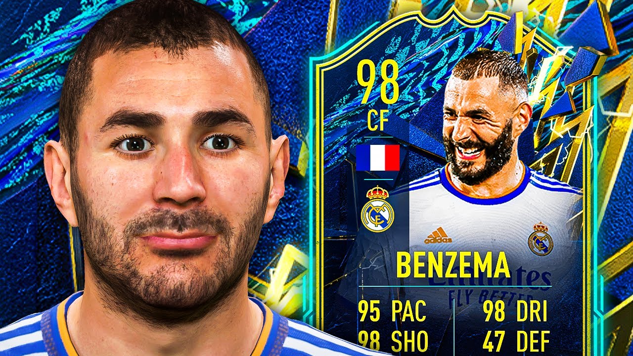5⭐WEAK FOOT BENZ! 😎 98 TOTS Benzema Player Review - FIFA 22 Ultimate Team
