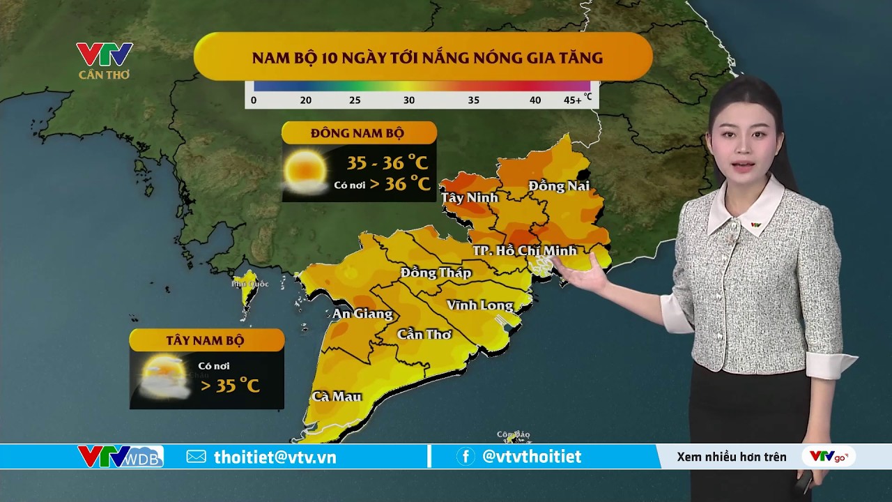 Dự báo thời tiết Tây Nam Bộ hôm nay 15/03/2026 | VTVWDB