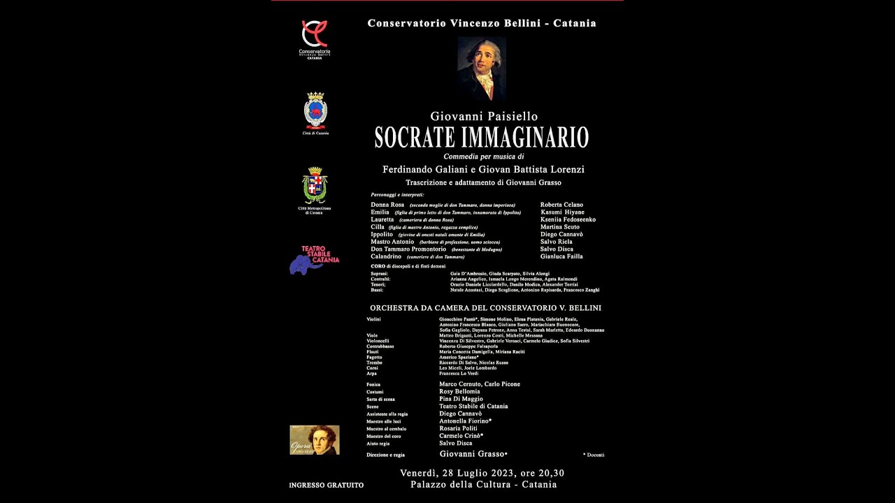 SOCRATE IMMAGINARIO di Giovanni Paisiello direttore Giovanni Grasso